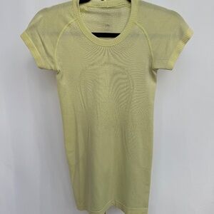 Lululemon Yellow Short-Sleeve Swifty Tech Shirt